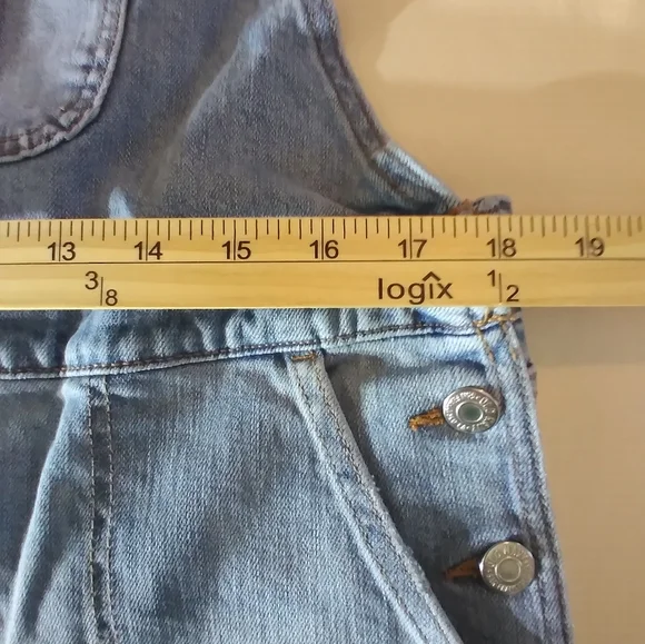 Old Navy Blue Denim Jean Bib Overalls Size 16 Country Farm - Picture 7 of 8